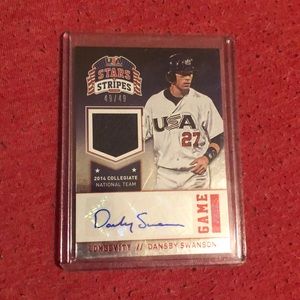 Dansby Swanson autographed baseball card